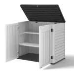 patiowell 4x2 plastic shed with shelves opening min | Patiowell 4x2 Plastic Shed Pro