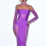 jm1 54992 700x | Barrett Purple Mesh Long Sleeve Bandage Dress by Miss Circle