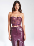 Nyssa Purple Lace Corset Bustier Top by Miss Circle